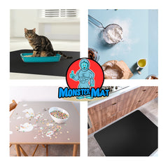 HigherHuman jumbo silicone mat rolls up for easy storage under sinks or benches.