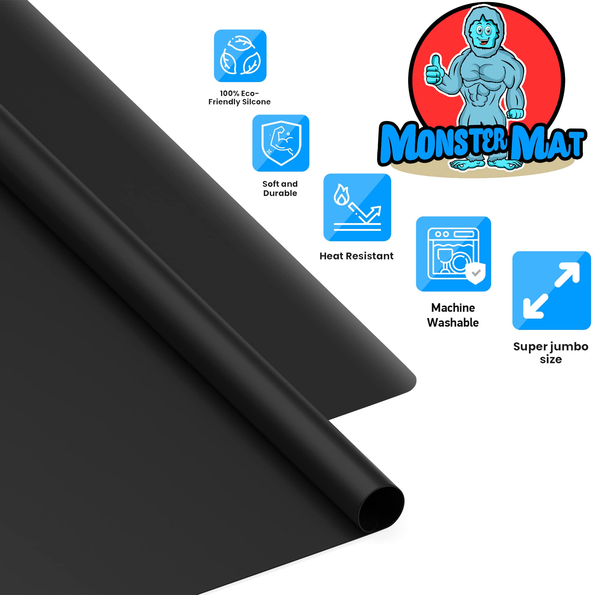HigherHuman large silicone mat suitable for epoxy art and heat‑sensitive painting tasks.
