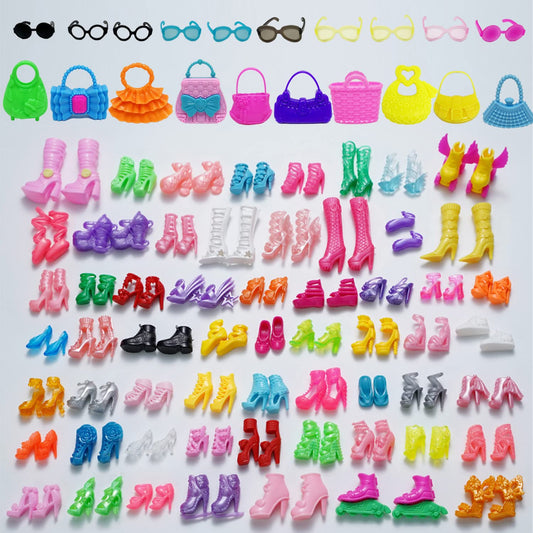 HighFun doll shoes variety for 11.5-inch dolls, ideal for mix-and-match play.
