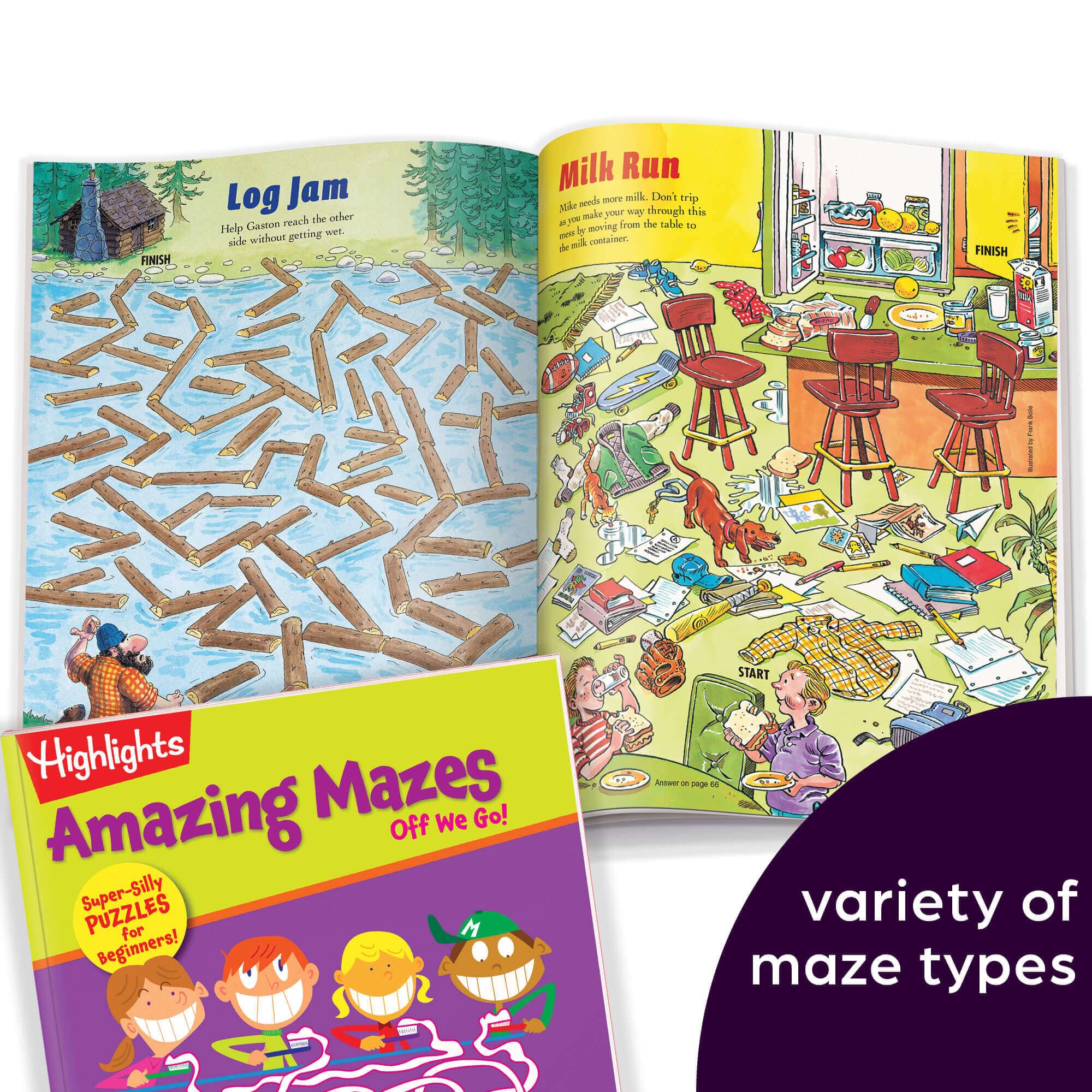 Highlights for Children Amazing Mazes portable set fits car trips and family outings.