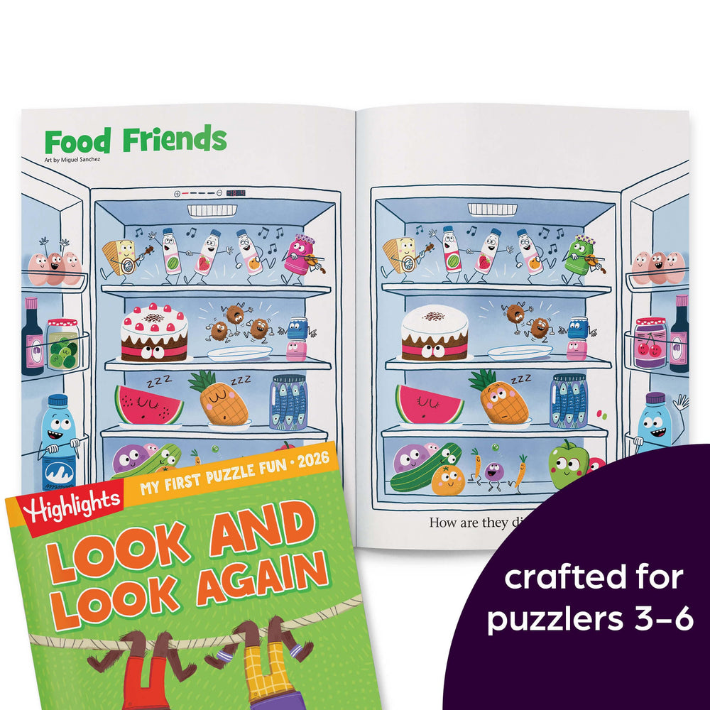 Highlights for Children My First Puzzle Fun 2026 matching page promoting pattern recognition