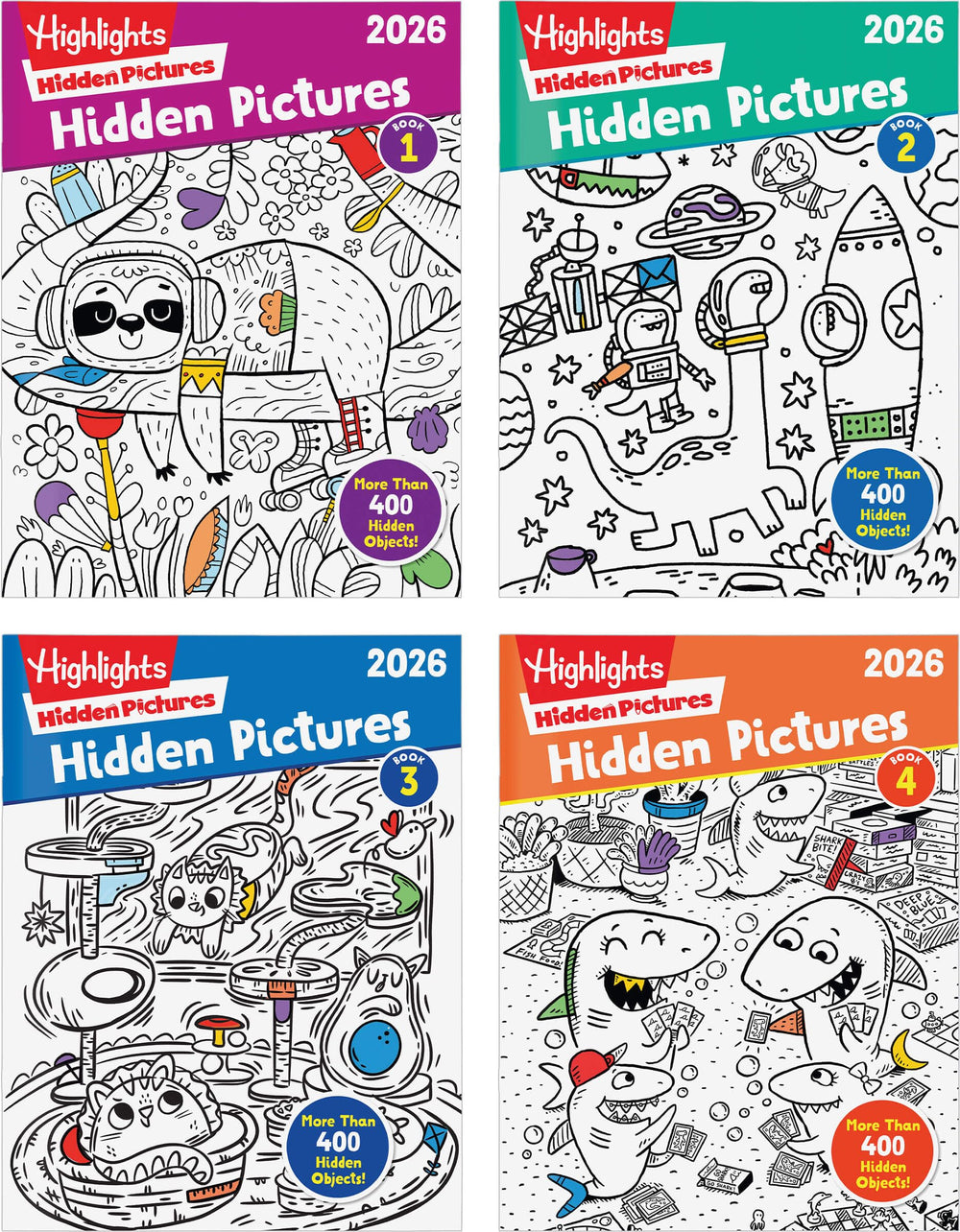 Highlights Hidden Pictures 2026 cover image, a screen-free family activity.