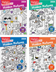 Highlights Hidden Pictures 2026 cover image, a screen-free family activity.