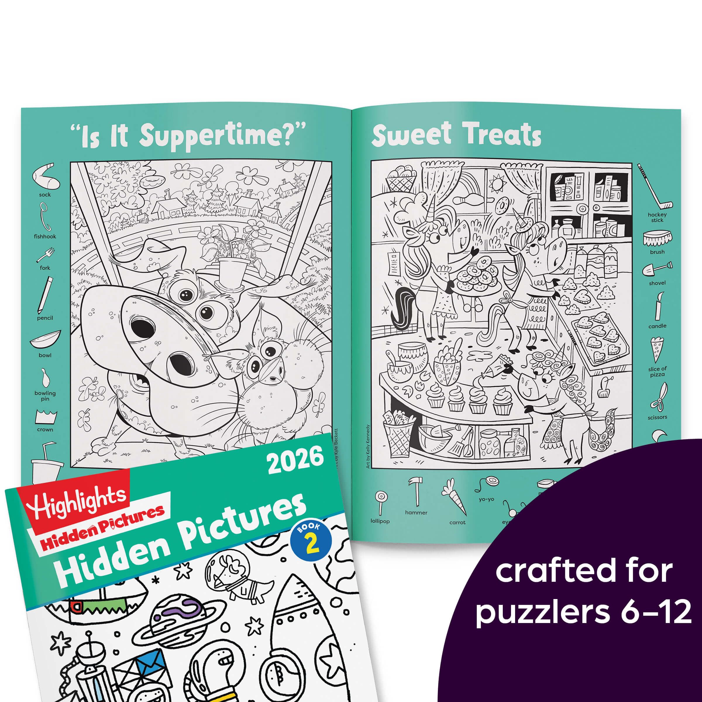 Highlights Hidden Pictures 2026 puzzle-scene-2 image, spot detail and spark critical thinking.