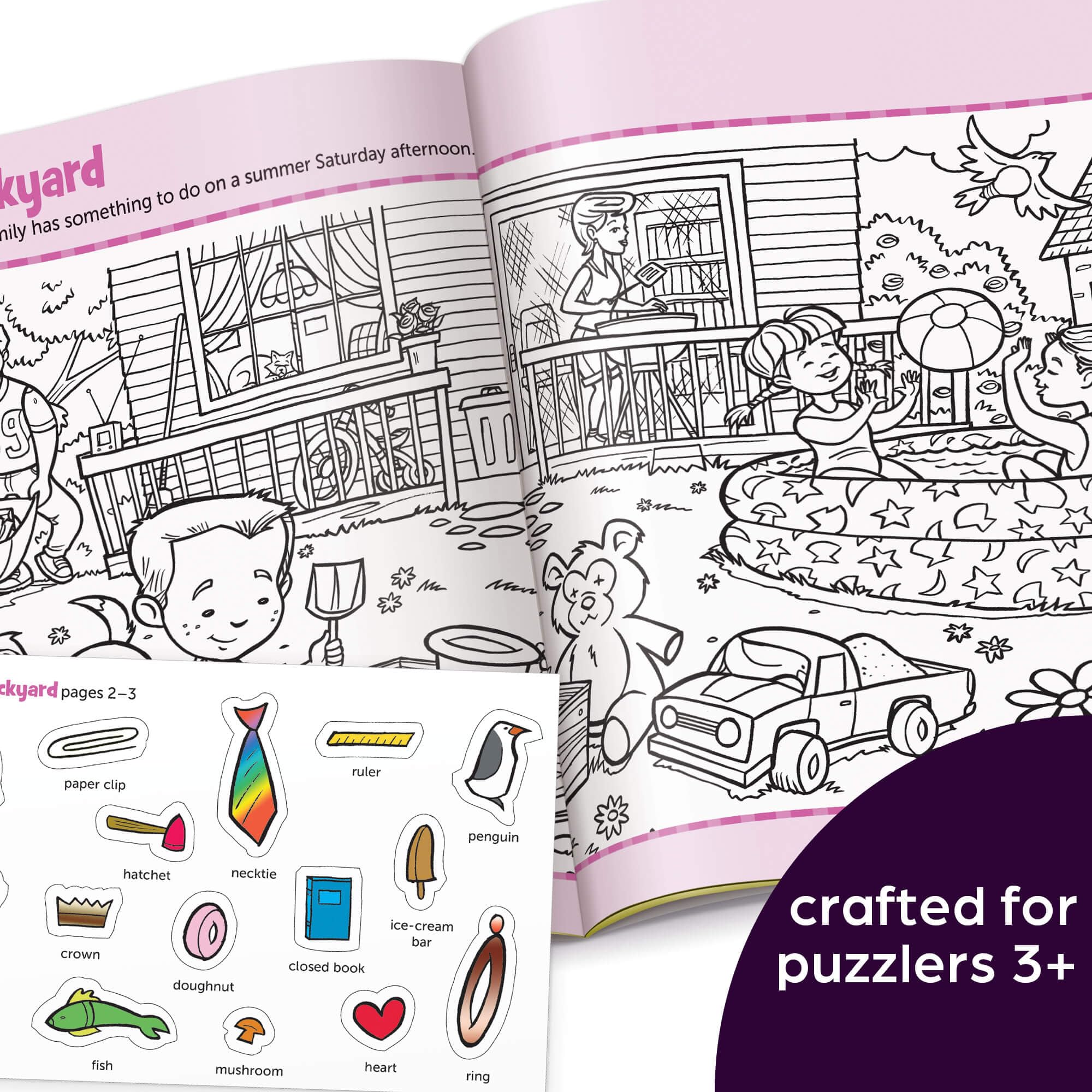 Highlights Hidden Pictures Sticker Fun travel friendly pack supports quiet, engaging activity on trips.