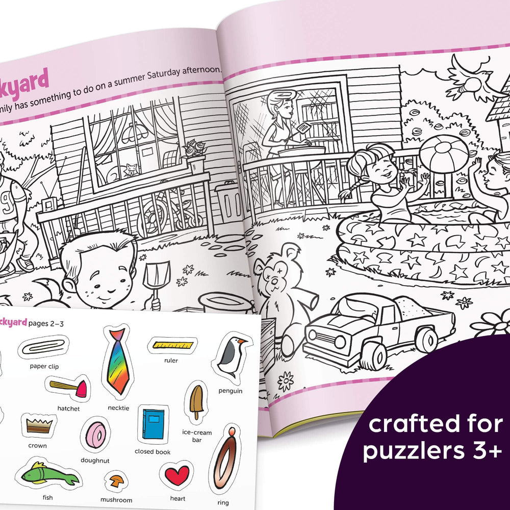 Highlights Hidden Pictures Sticker Fun travel friendly pack supports quiet, engaging activity on trips.