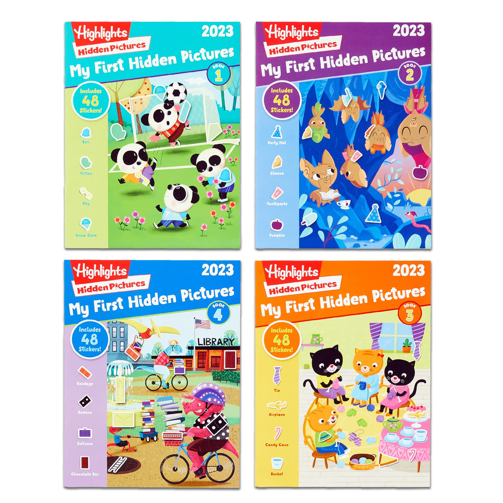 Highlights My First Hidden Pictures 2023 cover invites screen-free exploration and imaginative play.