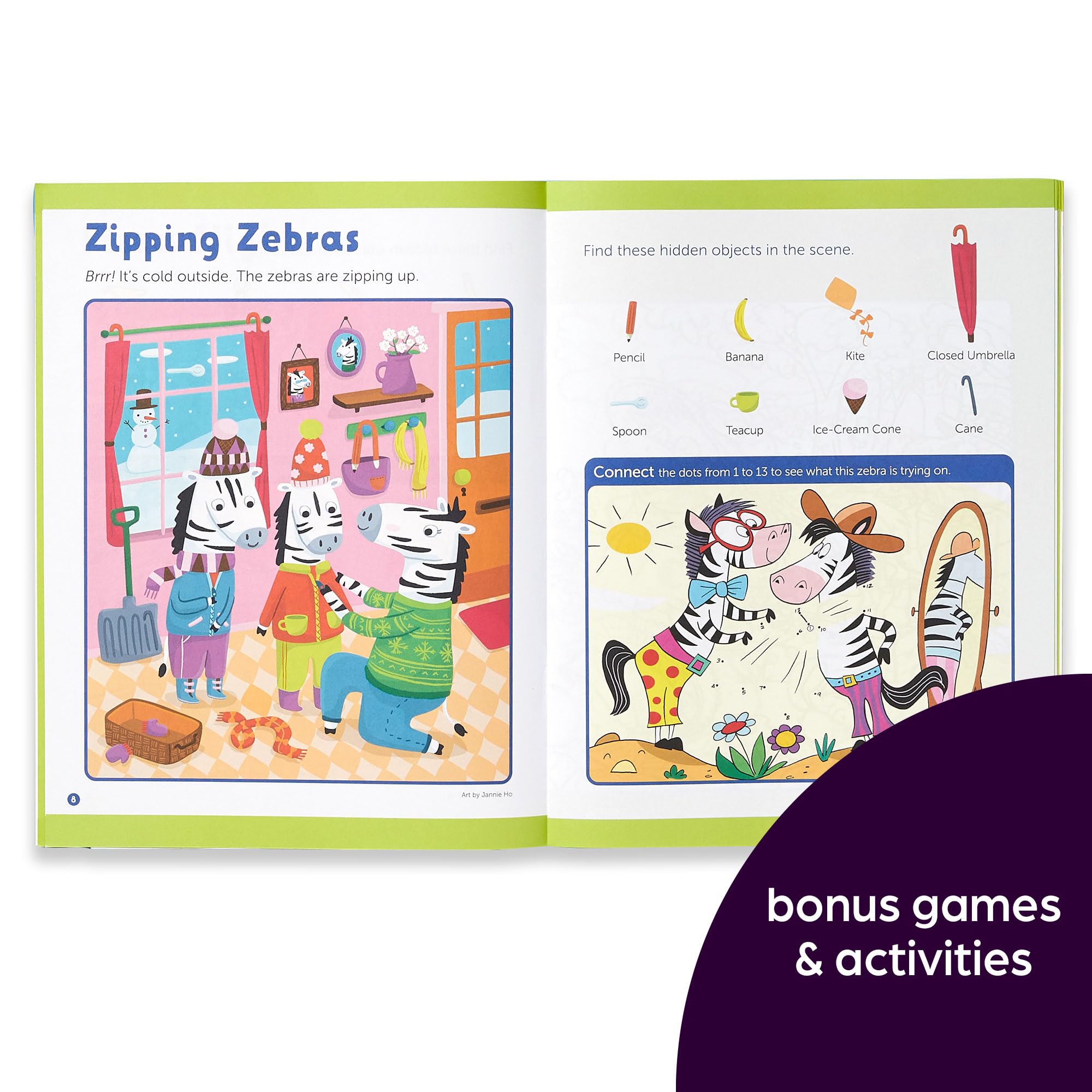 Highlights My First Hidden Pictures 2023 sticker sheet supports fine motor practice and creative decorating.