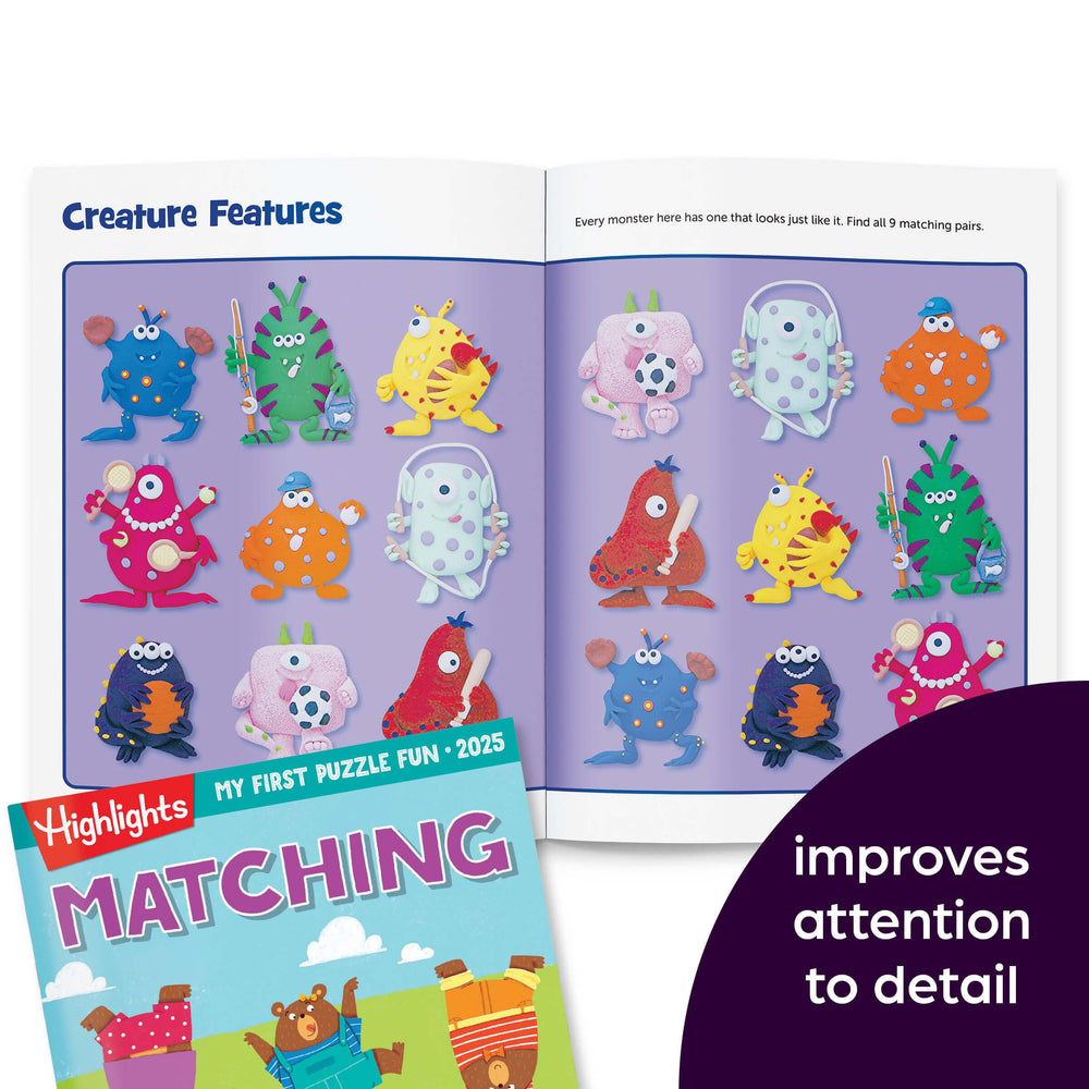 Highlights My First Puzzle Fun matching-pages highlighting pattern recognition and concentration
