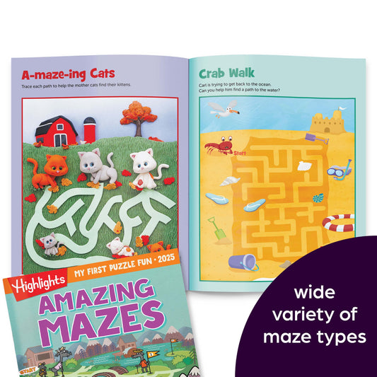 Highlights My First Puzzle Fun spot-the-differences page encouraging focus and visual discrimination