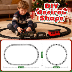 Highmall curved tracks and accessories enable easy assembly around the tree