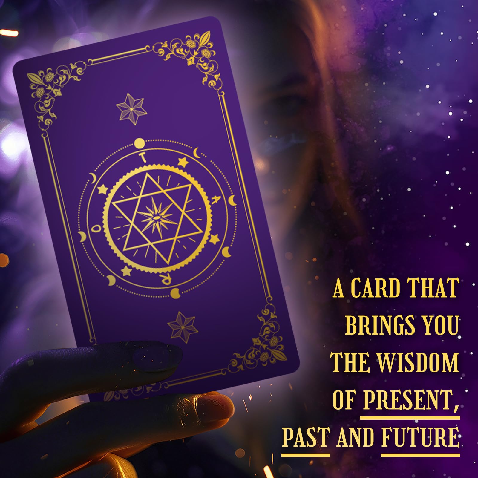 Hihealer card design featuring luxe gold foil accents