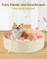 Hikiddy ball pit folded compact for easy storage and travel