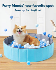 Hikiddy ball pit creates a safe play space for kids and pets.