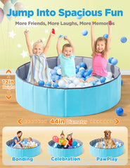 Hikiddy ball pit with pop-up playmat supports stable shape during play
