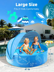 Hikiddy pool folds quickly into a bag for fast packing
