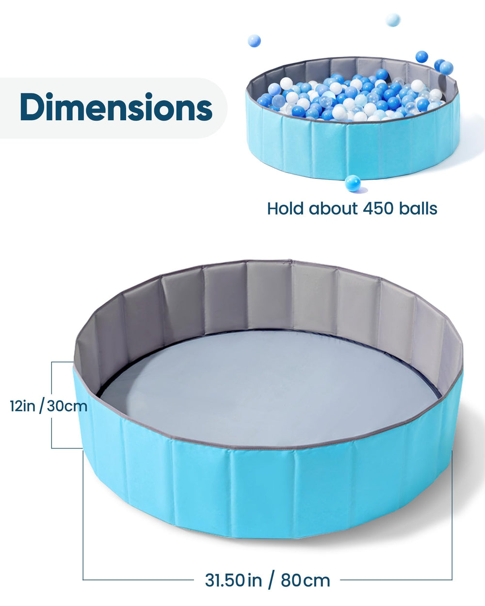 Hikiddy foldable ball pit pops up quickly for instant play.