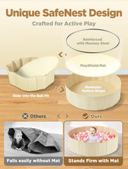 Hikiddy foldable ball pool with quick setup for easy storage