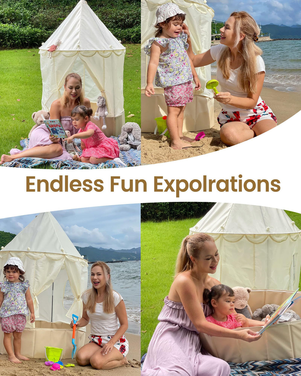 Hikiddy setup for indoor or outdoor use with simple, portable setup