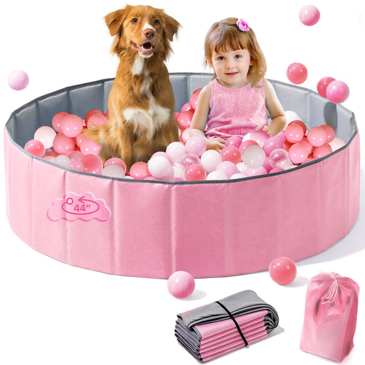 Hikiddy large ball pit with pop-up playmat for safe, spacious toddler play