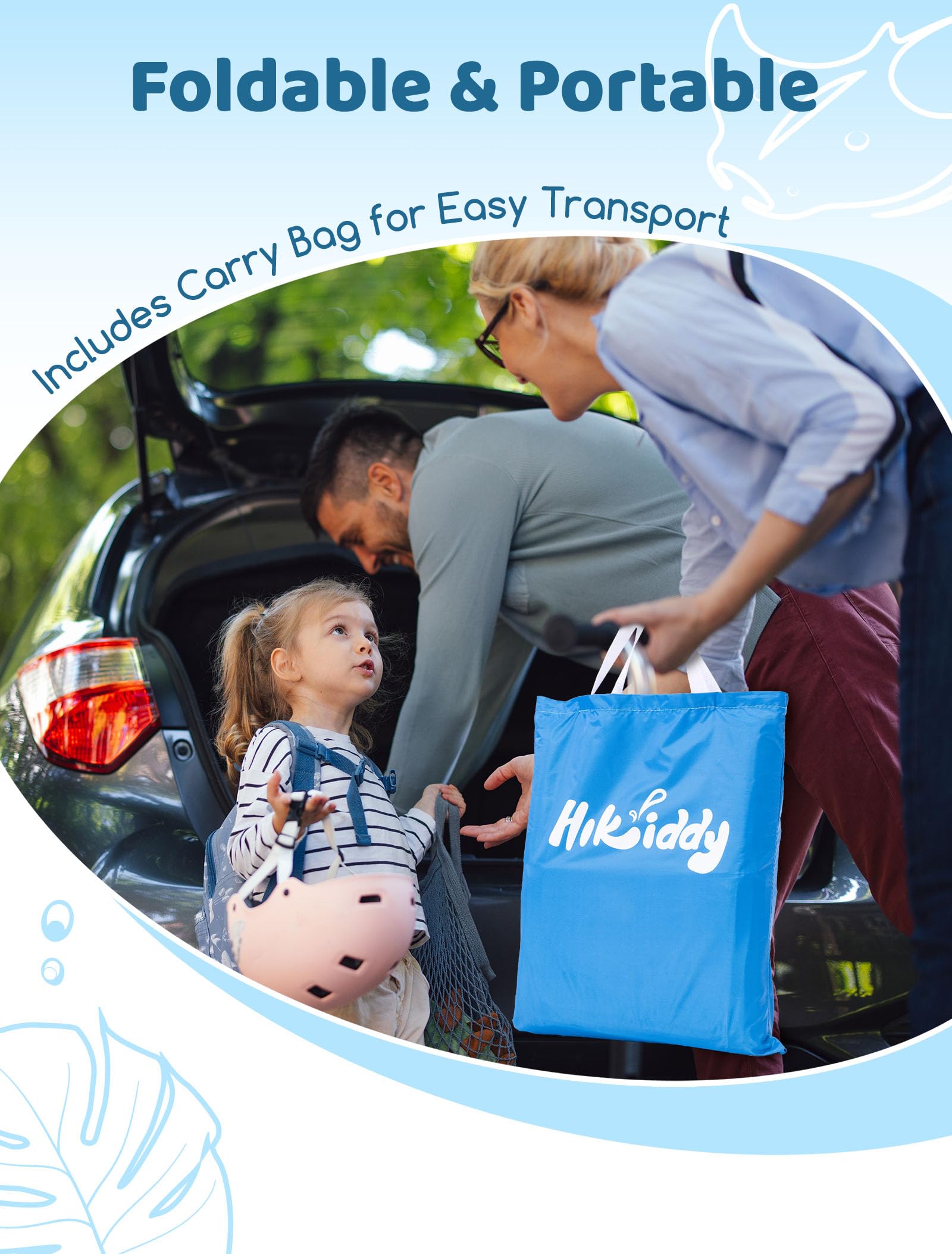 Hikiddy portable summer pool ready for camping and parks