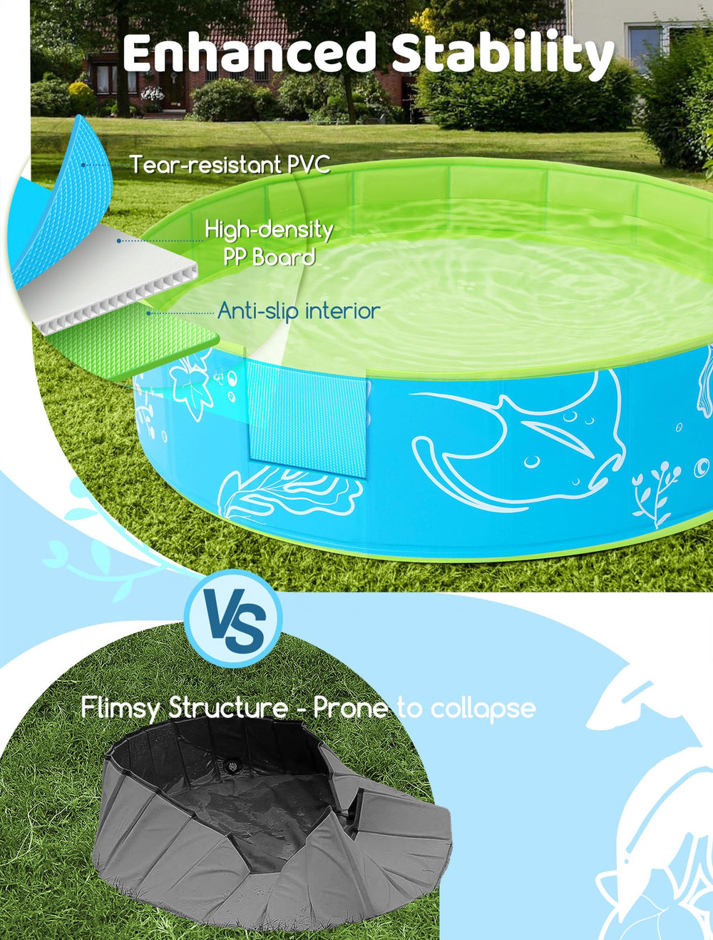 Hikiddy water play pool ideal for backyard and beach outings