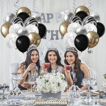 Hilavo metallic chrome gold balloon shines in upscale party setups.
