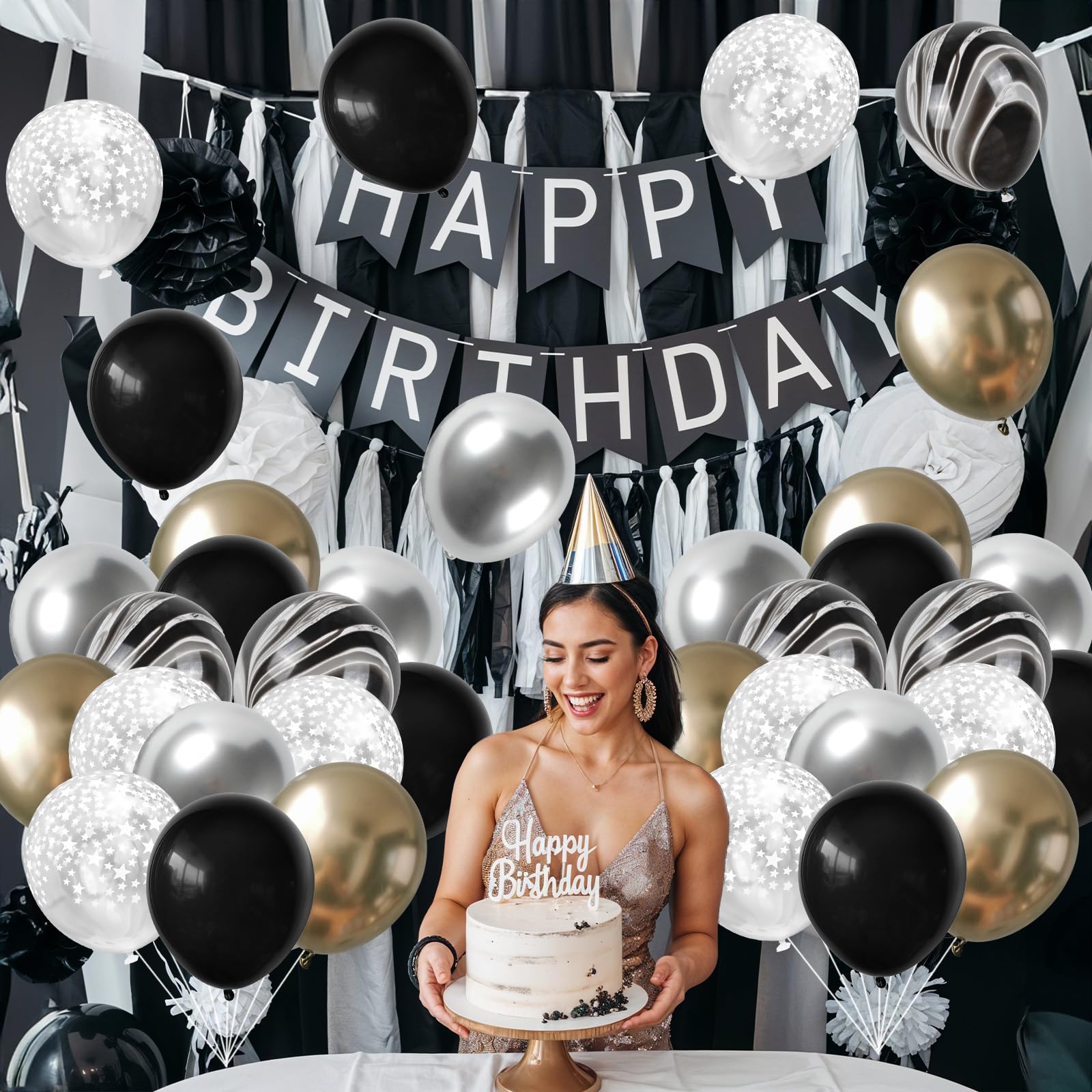 Hilavo metallic silver balloon brings modern elegance to events.