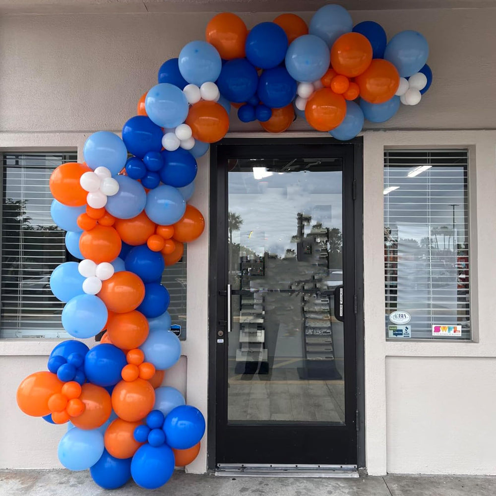 HILAVO orange-blue confetti balloons sparkle in photos and events.