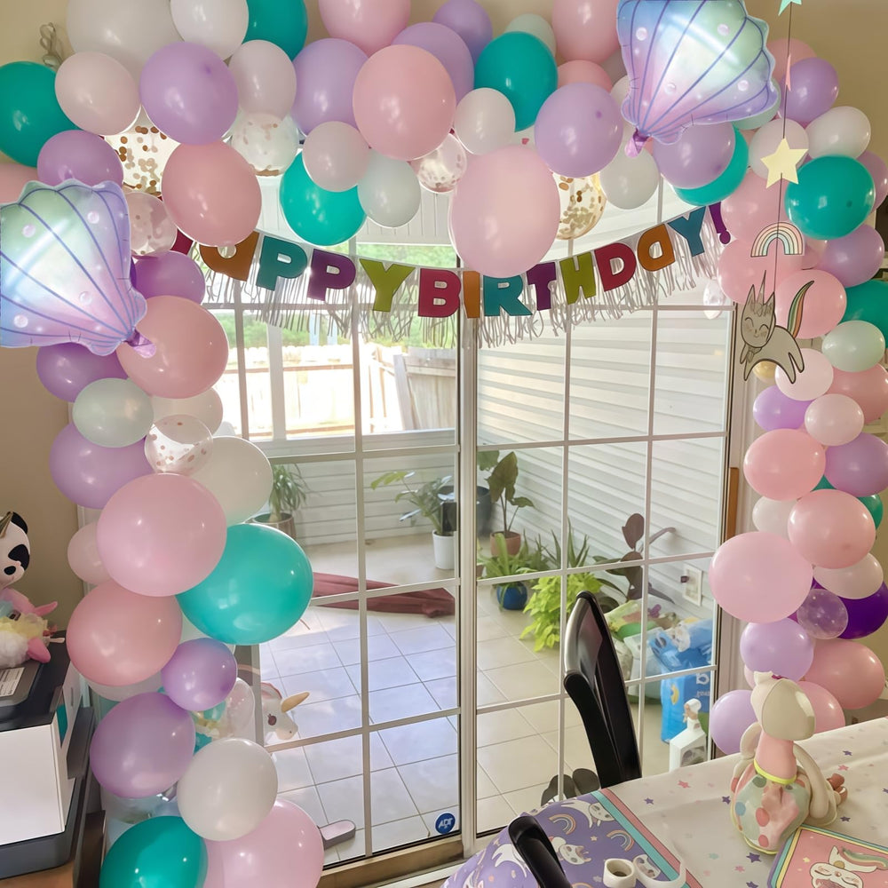 Hilavo pastel balloons create soft, elegant décor for baby showers and birthdays