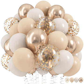 Hilavo beige-champagne-gold balloons set, ideal for elegant weddings and celebrations.