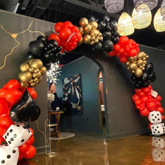 HILAVO black matte balloons with 10m ribbon for wall decor
