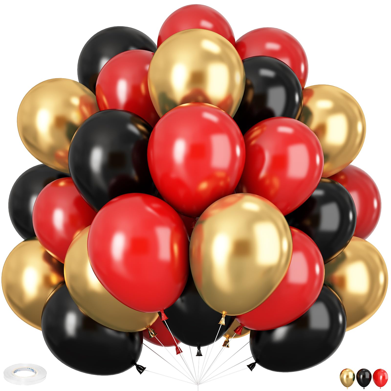 HILAVO casino-theme balloons decorate a table for festive ambiance
