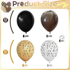 HILAVO brown leopard print balloons add warm safari charm to events.