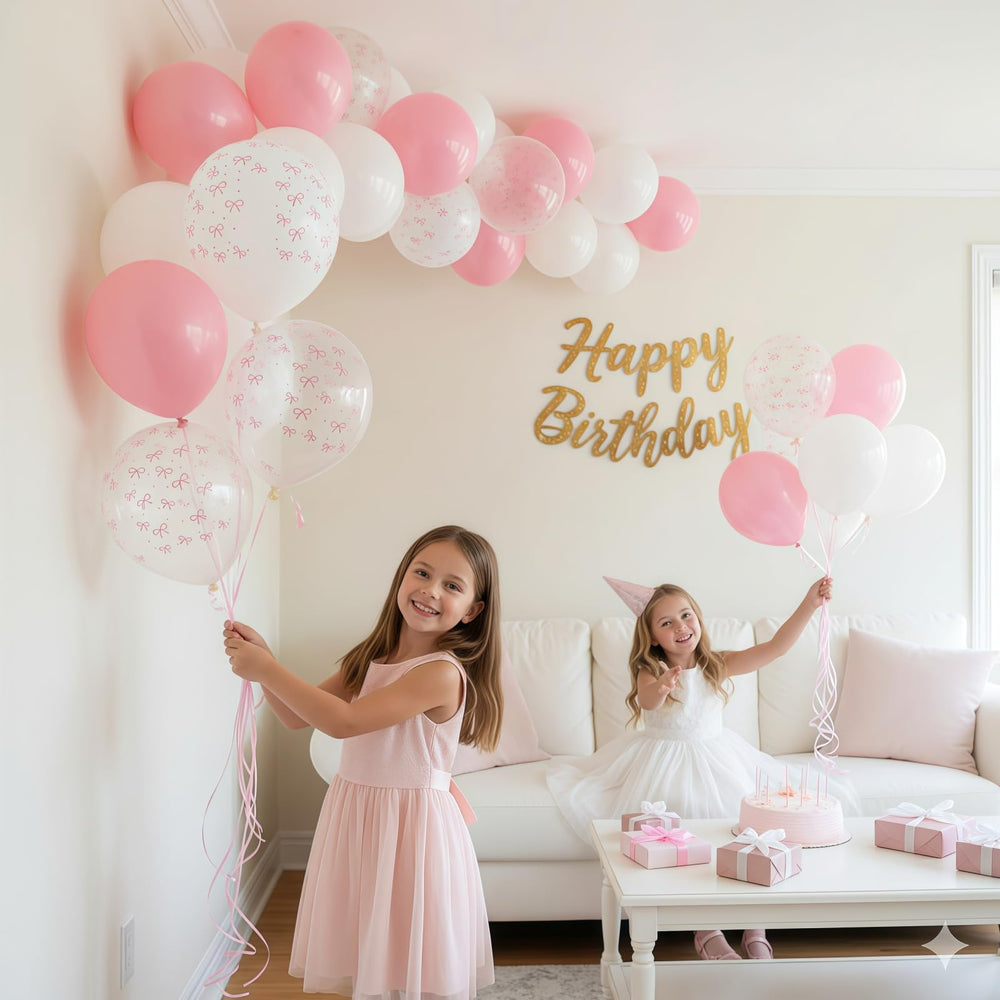 HILAVO clear bow balloons create versatile modern accents.