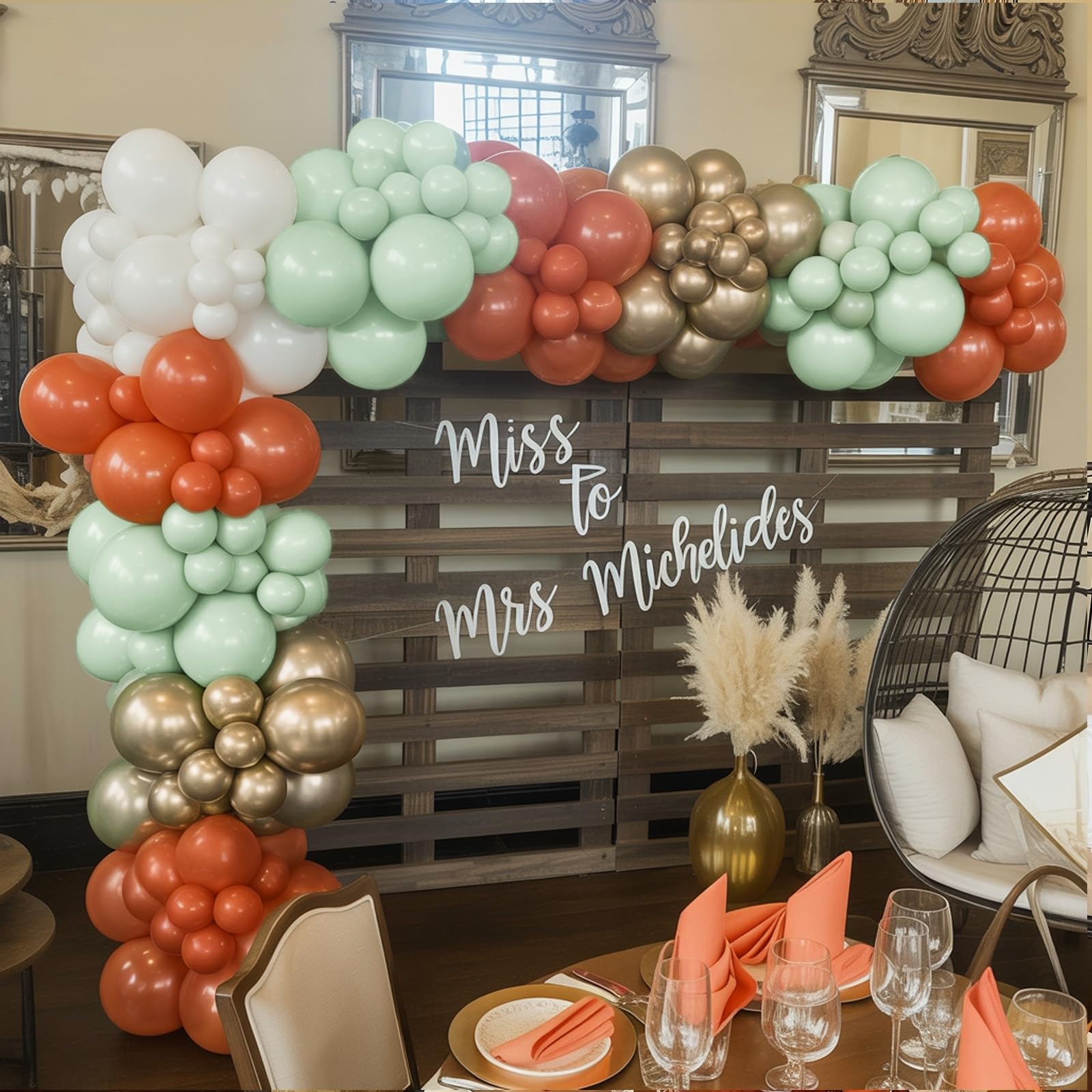 HILAVO fall balloon arch layout creates standout photo backdrop