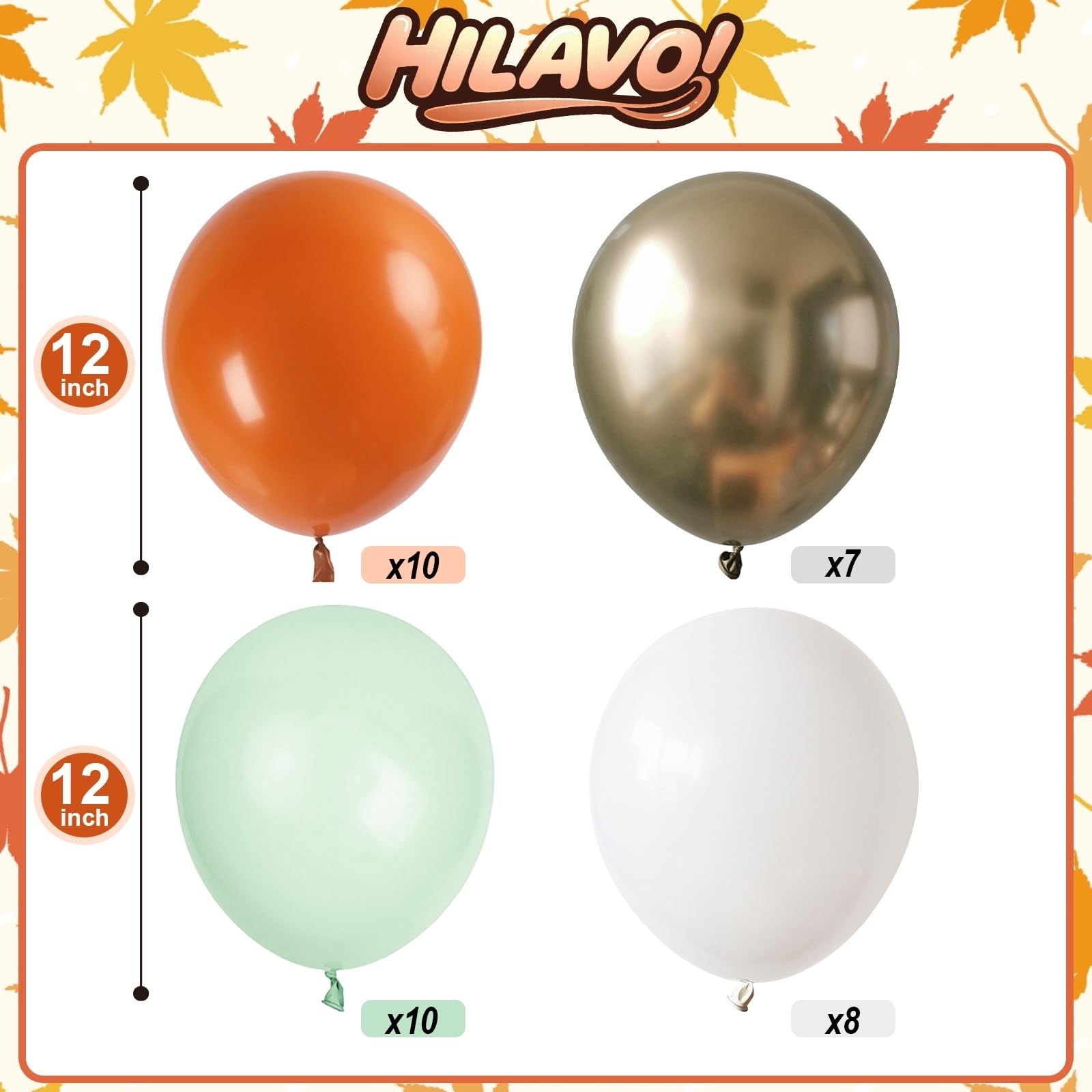HILAVO fall balloons dusty-green add earthy harvest vibe