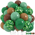 HILAVO green army balloons 12in for camo party decor