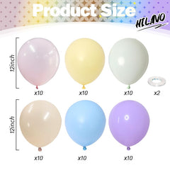 Hilavo macaron pink balloons 12in ideal for soft color schemes