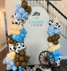 HILAVO matte brown balloons add rustic warmth to cowgirl themed celebrations
