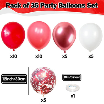 Hilavo metallic red balloon — adds a glossy focal point to any party setup.