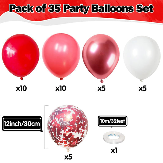 Hilavo metallic red balloon — adds a glossy focal point to any party setup.