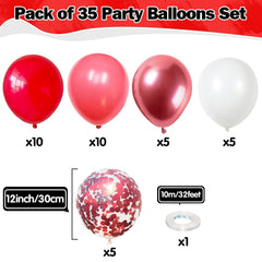 Hilavo metallic red balloon — adds a glossy focal point to any party setup.