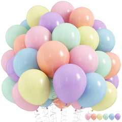 Hilavo pastel rainbow balloons 60pcs 12in for vibrant party decor