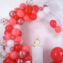 Hilavo red balloon ribbon — long ribbon for easy garland and arch assembly.