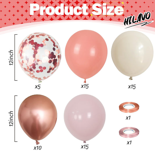 HILAVO retro blush pink balloons closeup showing versatile color tones for celebrations