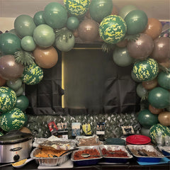 HILAVO retro coffee balloons 12in for vintage camo vibe