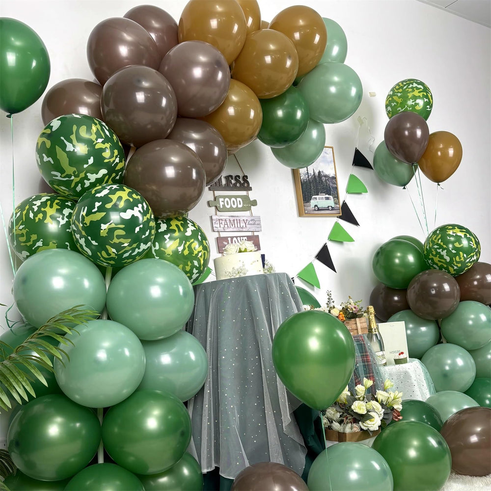 HILAVO sage green balloons 12in for stylish jungle themes