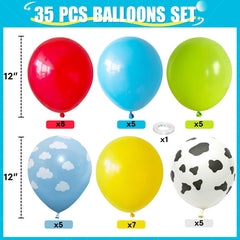 HILAVO sky blue cloud balloon creates uplifting party ambiance.