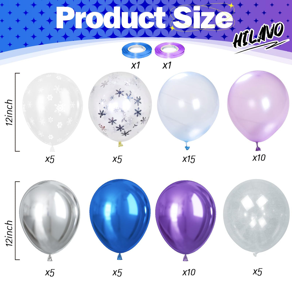 HILAVO Snowflake balloons in light purple add whimsical charm to celebrations
